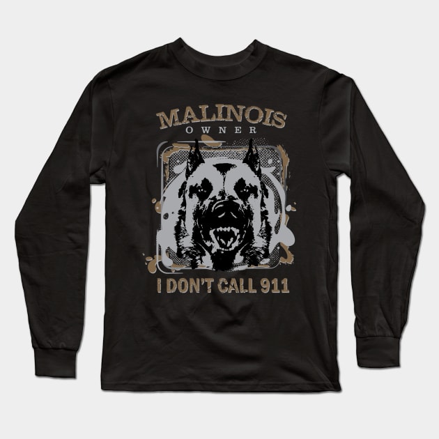 Malinois - Belgian shepherd -Mechelaar Long Sleeve T-Shirt by Nartissima